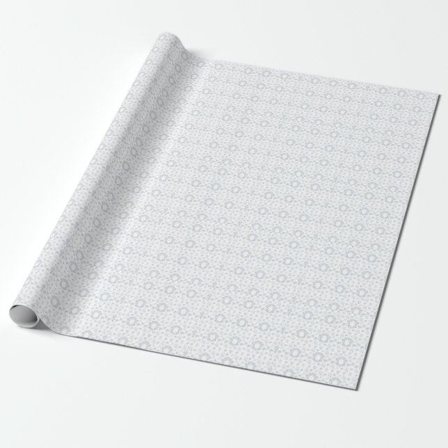 Blå vit chinoiserie upprepande mönster presentpapper (Utrullad)