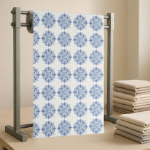 Blå Vit Cottagecore Fransk Landsbygd Blommig Dekor