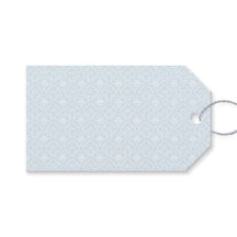 Blå & Vit Damask Elegant Blommig Chic