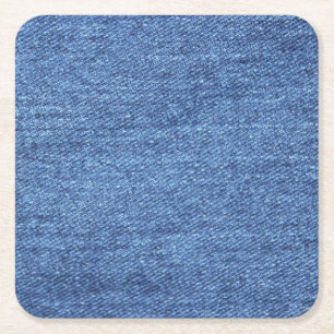 Blå vit Denim Struktur-bild Underlägg Papper Kvadrat