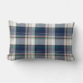 Blå, vit, flertrådspäckad lumbarkudde