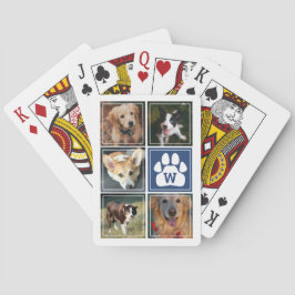 Blå vit fotopatsamling i Tass Casinokort