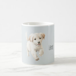 Blå Vit Glad Hund Kaffemugg