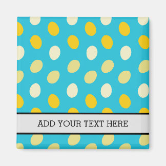 Blå vit Gult Färgstarka ägg från fågelart Magnet