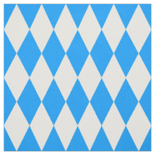 Blå vit Harlequin-Checkers Tyg
