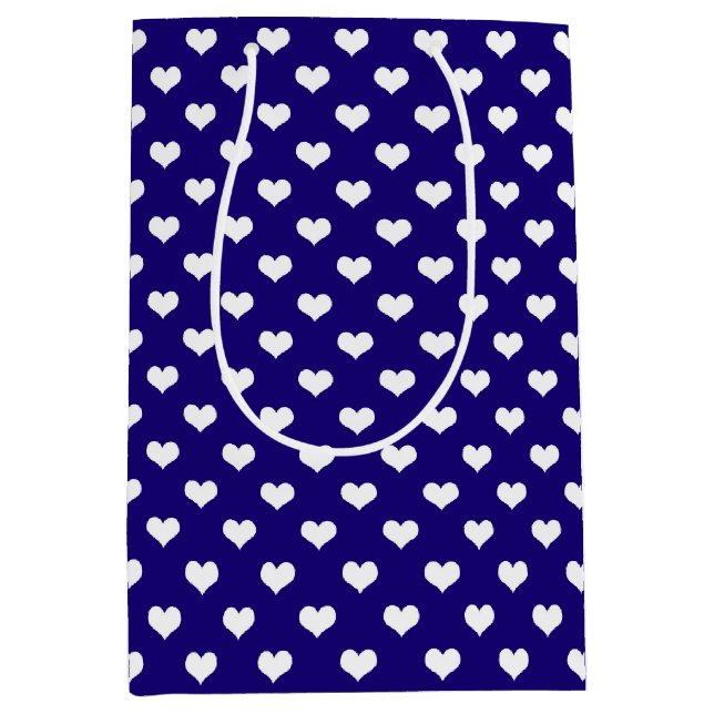 Blå vit Kärlek Heart Mönster Design (Framsidan)