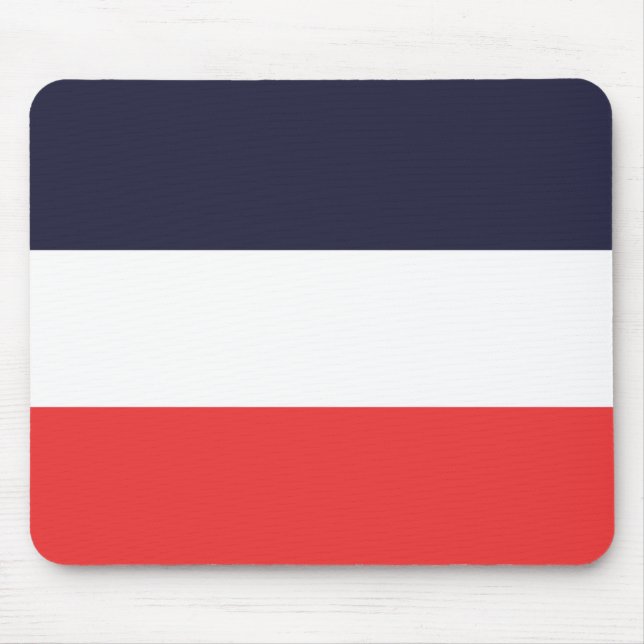 Blå vit och röd Rand, kantad design Musmatta (Framsidan)