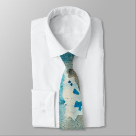 Blå vit och svart Grunge Slips