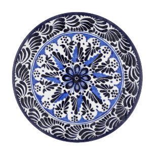 Blå vit och svart spanska Talavera Stil