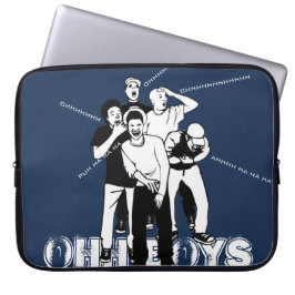 blå vit OHH BOYS Cracking Up Laughing Laptop Fodral