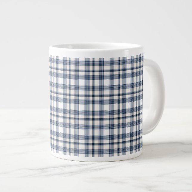 Blå vit papp 1 jumbo mugg (Framsida höger)