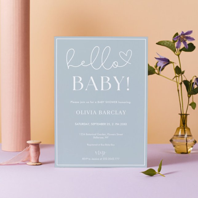 Blå vit Pojke Shower Inbjudningar (Skapare uppladdad)