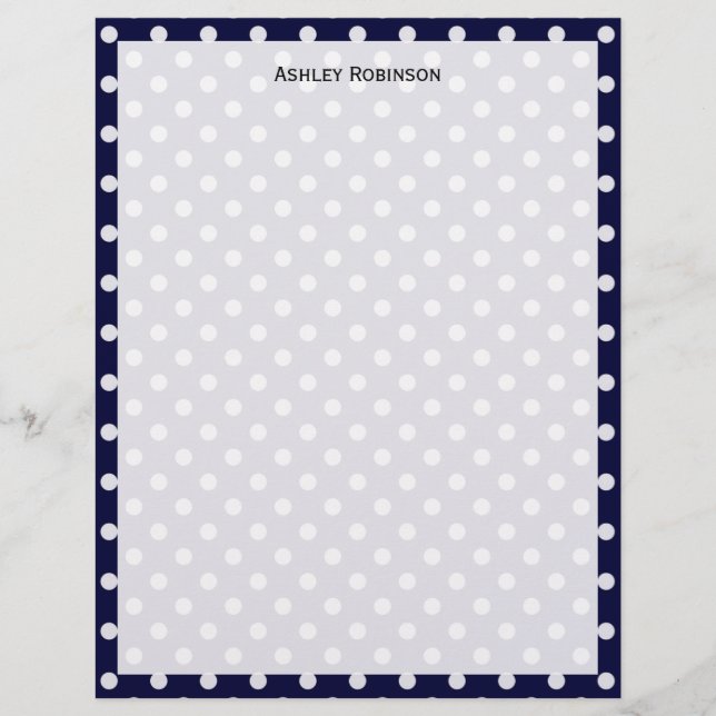 Blå vit polka Dot Mönster (Framsida)