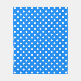 Blå vit Polka dots-design Fleecefilt