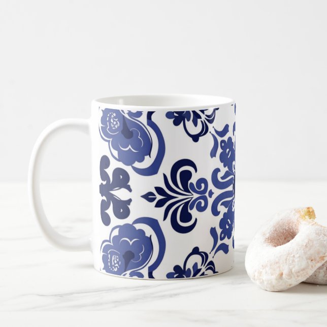 Blå vit portugisisk Azulejo Bridesmaid Gift Mugg (Med munk)