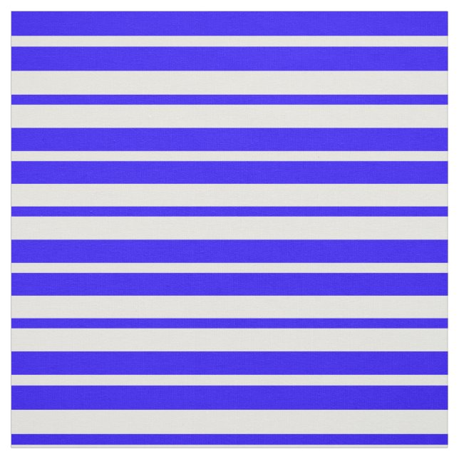 Blå vit Rand Mönster Design Tyg (Provkarta)