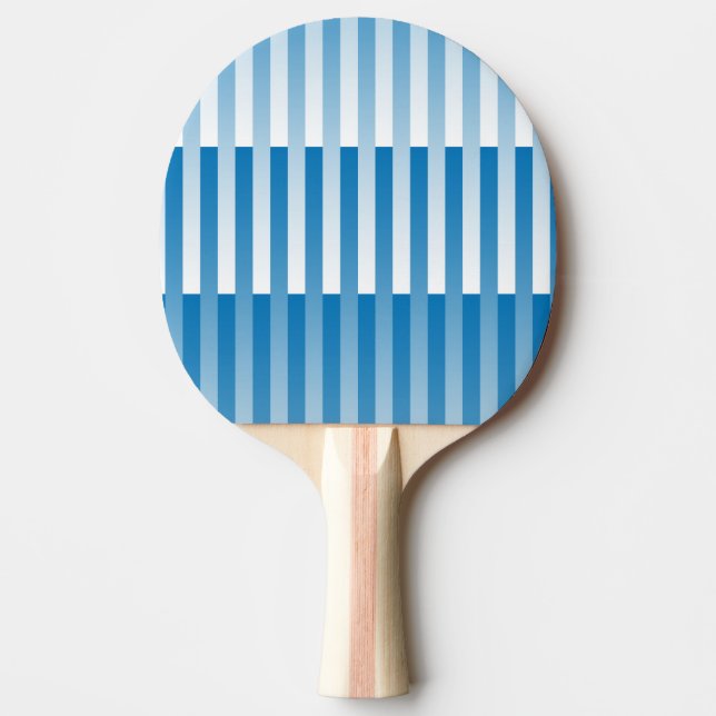 Blå-vit randig mönster pingisracket (Framsidan)