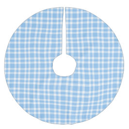 Blå-vit randigt mönster julgransmatta borstad polyester