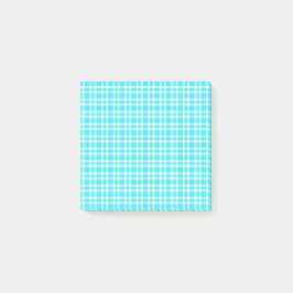 Blå-vit randigt mönster post-it block