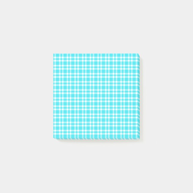 Blå-vit randigt mönster post-it block (Framsida)