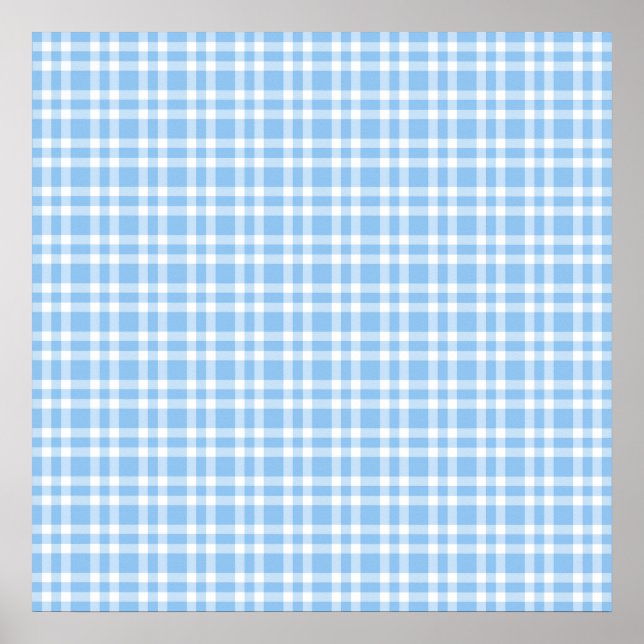 Blå-vit randigt mönster poster (Framsidan)