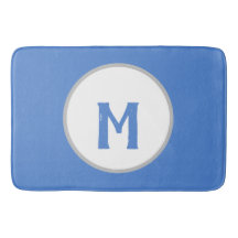 Blå Vit Silver Monogram