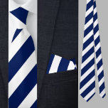 Blå vit strimlad Mönster Slips<br><div class="desc">Blåvit,  rand Mönster nacke.</div>