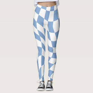 Blå vita ben leggings