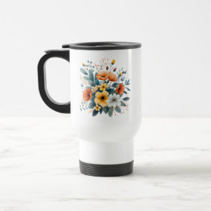 Blå Vita Blommor Bukett-57453 Resemugg