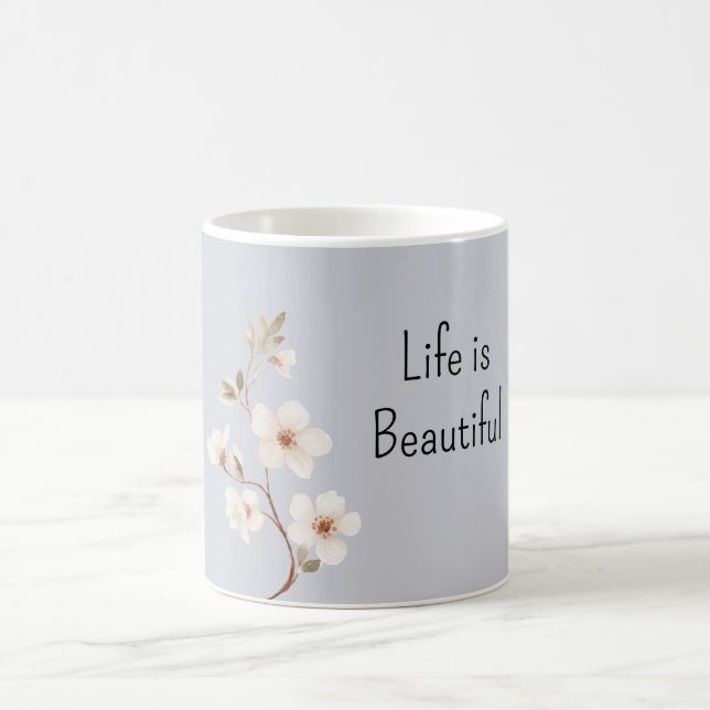 Blå Vita Blommor Kaffemugg (Center)