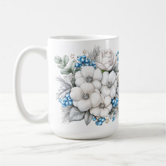 BLÅ & VITA HANUKKA-TEMATISKA FÖREMÅL KAFFEMUGG