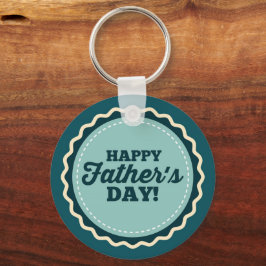 Blå vita Lycklig Fars dag Pappa Nyckelring