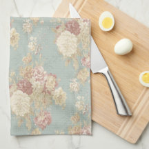 Blå Vita och Rosa Blommiga Shabby Chic Blommor