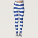 blå vita rand mönster-titer leggings<br><div class="desc">blå vit rand mönster över alla tryckta baljformar</div>