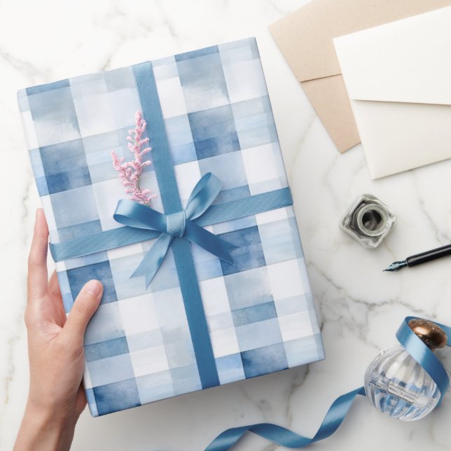 Blå Vita Ränder Presentpapper (Gifting)