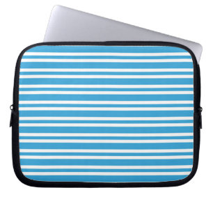 Blå vita randiga mönster laptop fodral