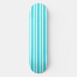 Blå vita randiga mönster mini skateboard bräda 18,5 cm
