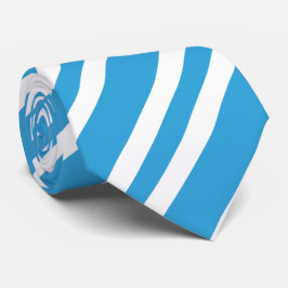 Blå vita randiga mönster slips