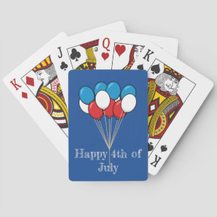Blå vita röda patriotiska ballonger Anpassa Casinokort
