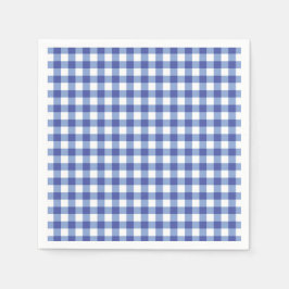 Blå & Vita Rutiga Gingham Rutor OZ Party Pappersservett