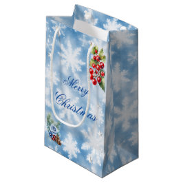 Blå Vita Snöflinga Jullon Berries God Jul