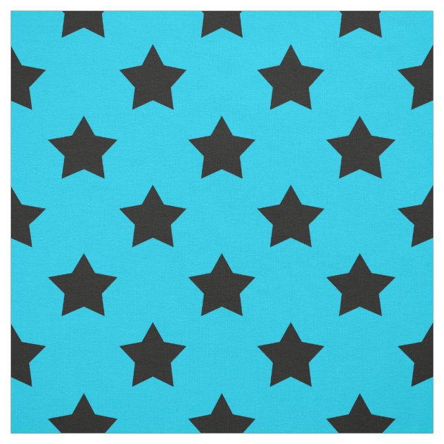 Blå vita stjärnor Mönster dekorativ textil (Provkarta)