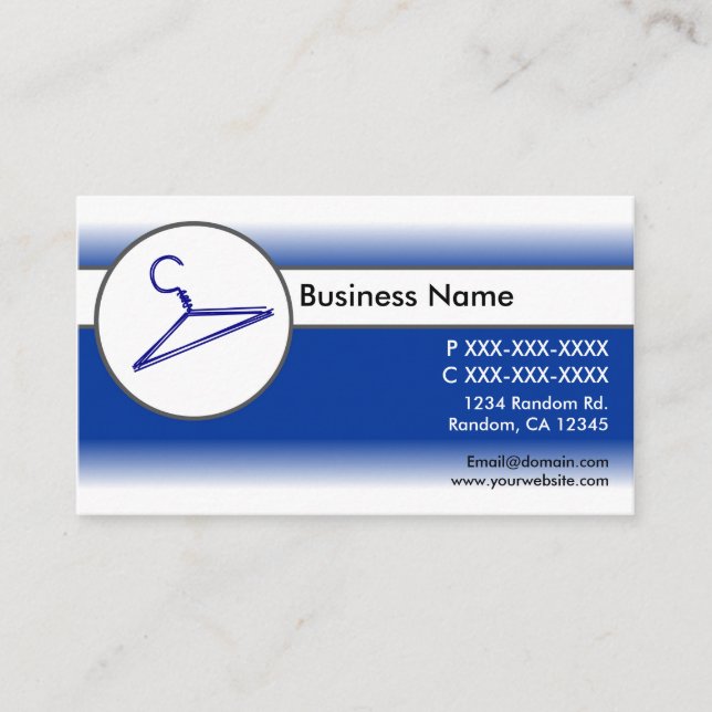 Blå vita tonkläder, affärskort visitkort (Framsida)
