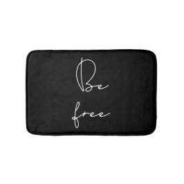 Blå vitt teckensnitt badrumsmatta