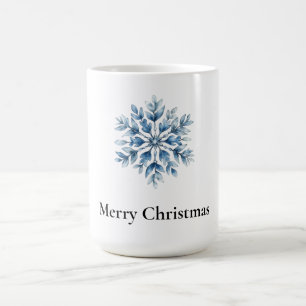 Blå vitvinter Snowflake Kaffemugg