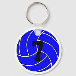 Blå Volleyball-nyckelkedja (Nyckelring) Nyckelring