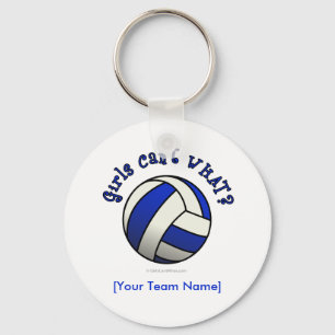Blå volleyboll nyckelring