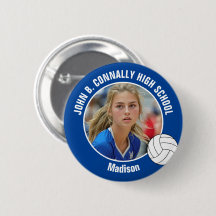 Blå volleybollspelarfoto Högstadieanda