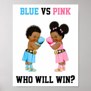 Blå VS-Rosa som vill hämta Genderna för starttema Poster