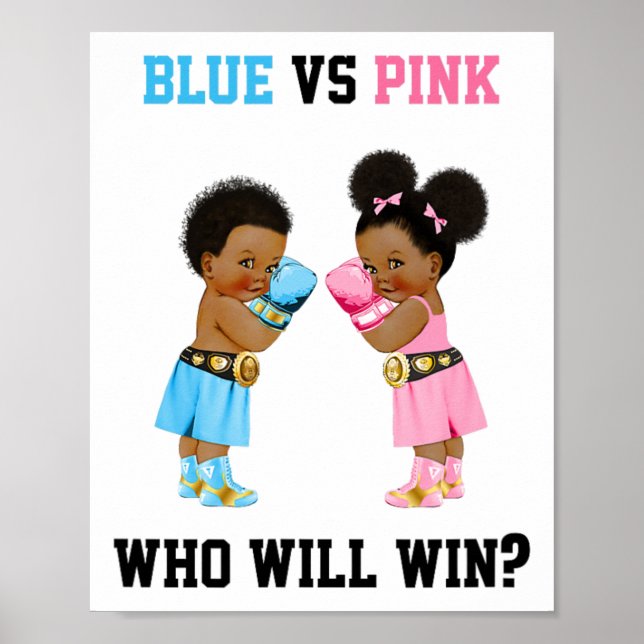 Blå VS-Rosa som vill hämta Genderna för starttema Poster (Framsidan)